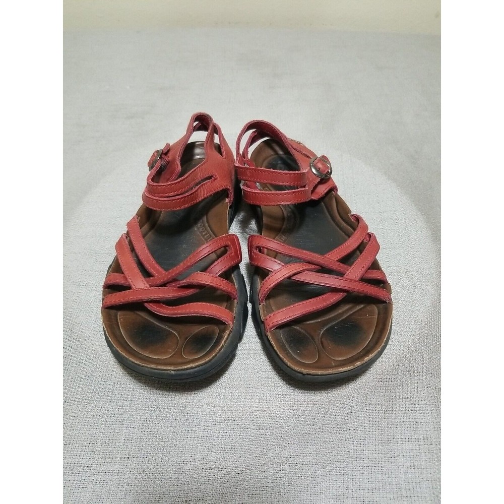 Keen Women Sandal Shoe Naples Size 8.5 M Athletic Red Ankle Strap Leather